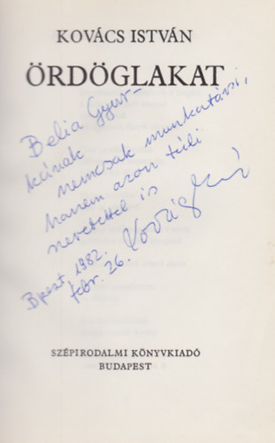 Kovcs Istvn - rdglakat (Dediklt)