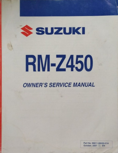 Suzuki RM-Z450 - Owner's Service Manual