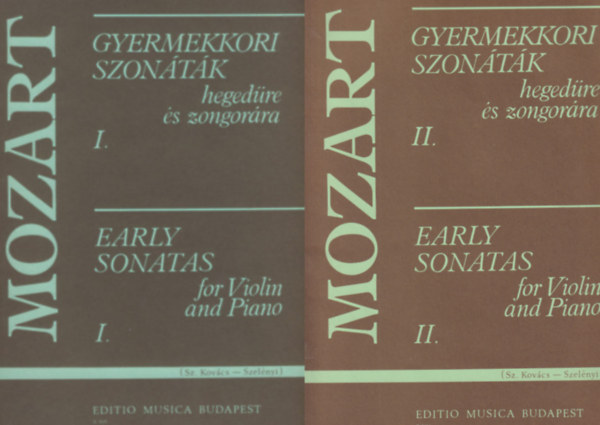 Sz. Kovács Boriska, Szelényi István Wolfgang Amadeus Mozart - Gyermekkori szonáták hegedűre és zongorára I-II.