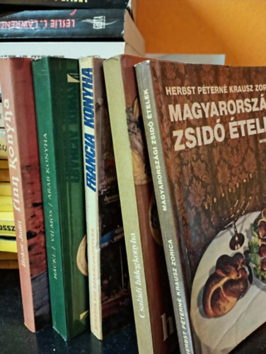 Minerva szakácsköny 5 db. - Magyarországi zsidó ételek, Családi hidegkonyha, Francia konyha, Arab konyha, Finn konyha
