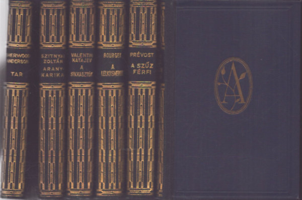 Szitnyai Zoltán, Marcel Prévost, Paul Bourget, Johan Bojer, Valentin Katajev Sherwood Anderson - 6 db az Athenaeum könyvtár sorozatból: Tar - Aranykarika - A szűz férfi - A lelkiismeret - A nagy éhség - A sikkasztók