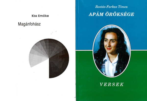 2 db k�nyv, Kiss Em�ke: Mag�nfoh�asz, Rost�s-Farkas T�mea: Versek