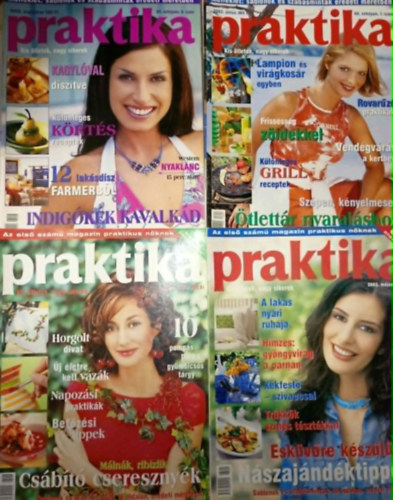 4 db. Praktika Magazin - 2003.m�j. - 5. sz�m, 2003.j�n. 6. sz�m, 2003.j�l. 7. sz�m, 2003.aug. 8. sz�m (szab�s-varr�s-k�t�s-hobby-lak�sdivat-k�zimunka)