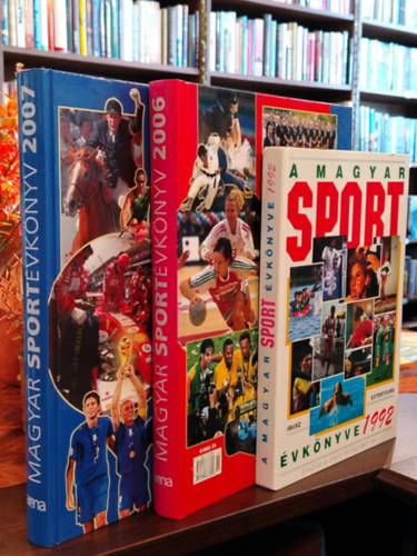 KÖNYVCSOMAG, 3 DB. SPORT ÉVKÖNYVEK - Magyar Sportévkönyv 2007, Magyar Sportévkönyv 2006, A Magyar Sport Évkönyve 1992