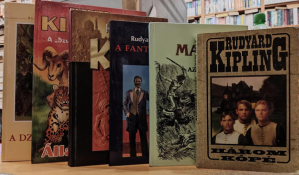 Rudyard Kipling - 6 db Rudyard Kipling: Hrom kp; Maugli kalandjai az serdben; A fantomriska; Kim, az rdngs; llatmesk; A dzsungel knyve