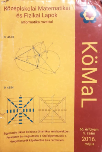 Ratk� �va - K�z�piskolai matematikai �s fizikai lapok 66. �vfolyam 20016/5