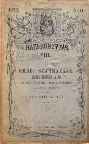 Sidney Herbert Laing - Az ember származása 1872.