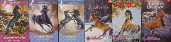 Angela Dorsey - 6 db a Pony club sorozatbl: sz a kobra-szorosban + Titkok tavasza + Jgolvads + A birtoklevl + A sivatag foglyai + Titkok tavasza + Az idegen musztng