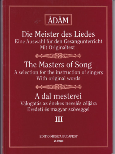 Ádám Jenő - A dal mesterei III.