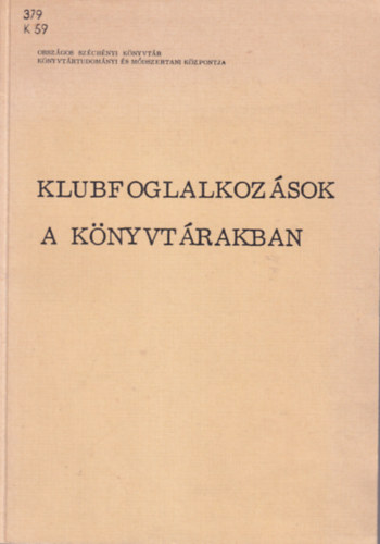 Havas Katalin - Klubfoglalkoz�sok a k�nyvt�rakban