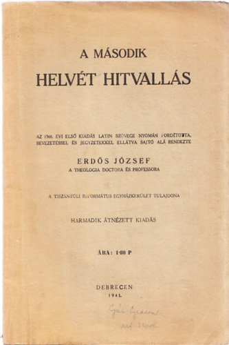 Erds Jzsef - A msodik helvt hitvalls