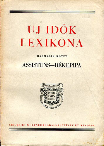 �j Id�k Lexikona 3. k�tet (Assistens-B�kepipa)