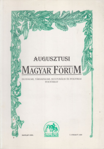 Magyar F�rum 1993/8-12. sz�mok (5 db. lapsz�m)