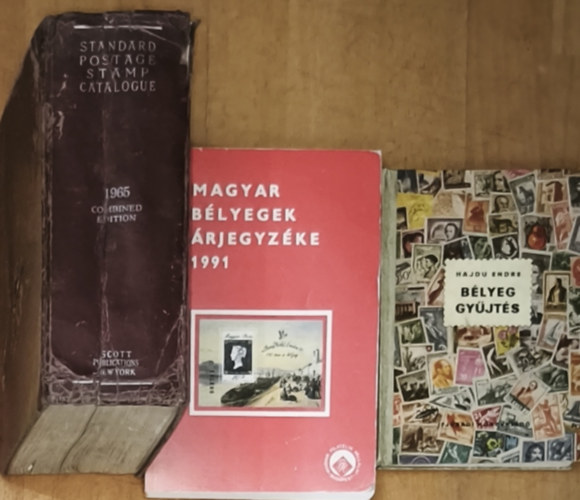 Hajdu Endre, Gordon R. Harmer-Eugene N. Costales-James B. Hatcher - 3db b�lyeggy�jt�ssel kapcsolatos k�nyv - Magyar b�lyegek �rjegyz�ke 1991, B�lyeggy�jt�s, Standard Postage Stamp Catalouge 1965-Combined Edition (angol nyelv�)