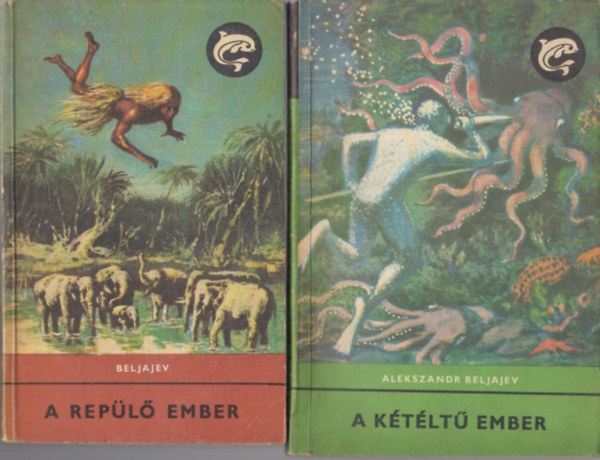 2 db kötet a Delfin könyvek sorozatból: A repülő ember + A kétéltű ember