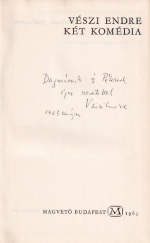 V�szi Endre - K�t kom�dia