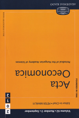 P�ter Mih�ly - Acta Oeconomica 2012