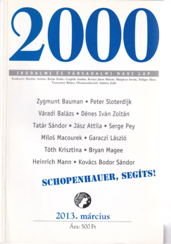 2000 Irodalmi �s T�rsadalmi Havi Lap - 2013. m�rcius