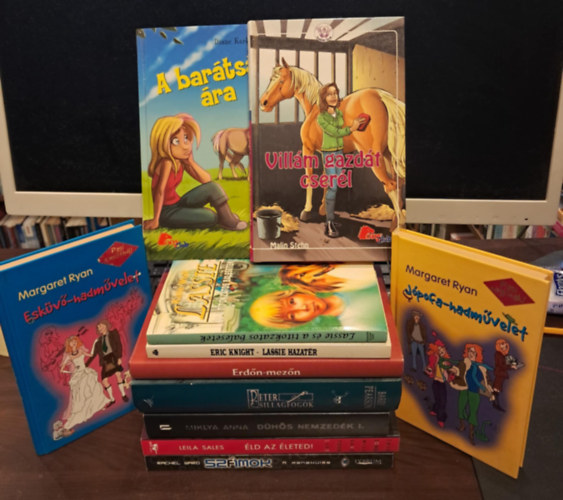 Kate Wolf, Eric Knight, Diane Karlstrom, Malin Stehn, B�rsony Istv�n, Dave Barry, Leila Sales, Miklya Anna, Rachel Ward Margaret Ryan - 11 db-os ifj�s�gi K�NYVMENT� AJ�NLAT: Esk�v�-hadm�velet+J�pofa-hadm�velet+Lassie �s a titkozatos balesetek+Lassie hazat�r+A bar�ts�g �ra+