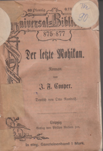 J. F. Cooper - Der lekte Mohikan