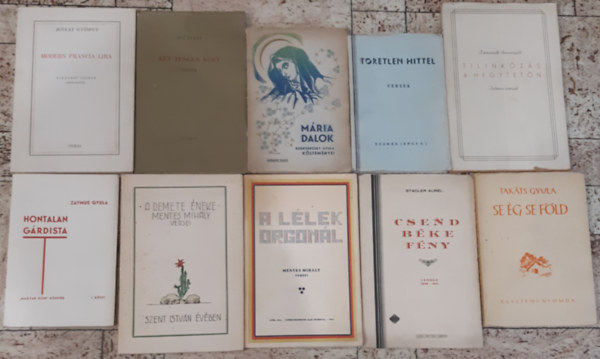 Rónay György - Takáts Gyula - Stadler Aurel - Mentes Mihály - Zaymus Gyula - Tűz Tamás - Rudnyánszky - Rozmán - Tomanek - Modern francia lira - Se ég se föld - Csend béke föld - A lélek orgonál - A remete éneke - Hontalan gárdista - Két tenger közt - Mária dalok - Töretlen hittel - Tilinkózás a hegytetőn