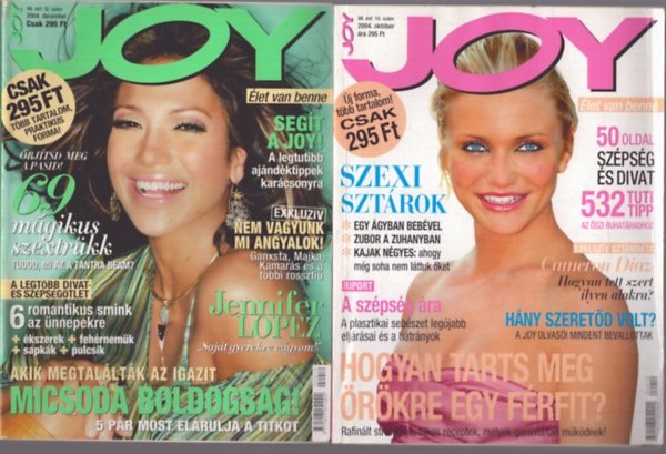 Anry Sos va  (fszerk.) - 2 db Joy magazin: VII. vfolyam 2004. oktber s december szmok