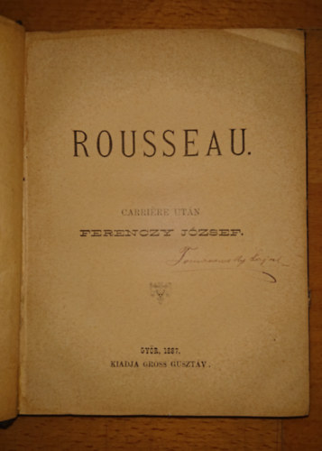 Ferenczy Jzsef - Rousseau. Carrire utn Ferenczy Jzsef