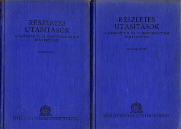 R�szletes utas�t�sok a gimn�zium �s le�nygimn�zium tanterv�hez I-II.