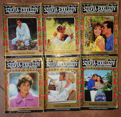 6 lapsz�m a Szilvia-exkluz�v c�mm� kiadv�nyb�l: 8. reg�nyf�zet, 10. reg�nyf�zet, 34. reg�nyf�zet, 44. reg�nyf�zet, 56. reg�nyf�zet, 63. reg�nyf�zet