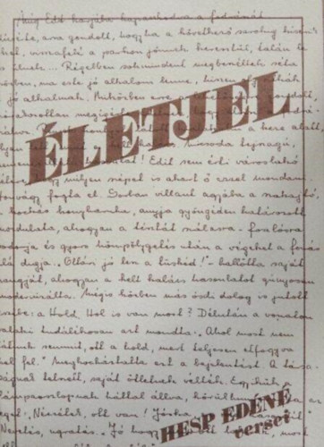 Szerk.: Levendel J�lia Hesp Ed�n� - �letjel - HESP ED�N� VERSEI