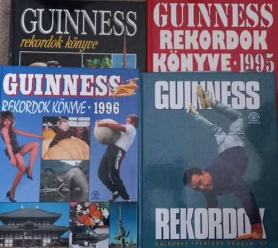 Guinness rekordok knyve (4 darab) 1994, 1995,1996,1997