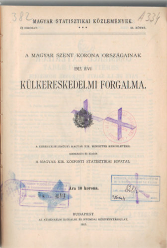 A Magyar Szent Korona orszgainak 1913. vi klkereskedelmi forgalma. Magyar Statisztikai Kzlemnyek 53. ktet