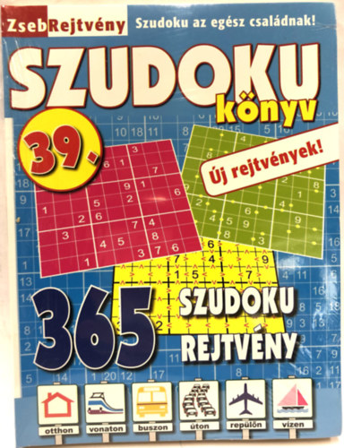 Szudoku k�nyv 39. - 365 szudoku rejtv�ny