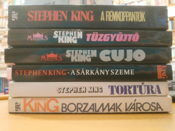 Stephen King - 6 db Stephen King: A rmkoppantk + Tzgyjt + A srkny szeme + Cujo + Tortra + Borzalmak vrosa
