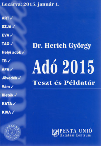 Dr. Herich György - Adó 2015 - Teszt és példatár