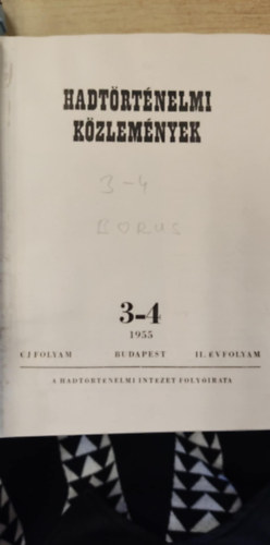 Hadtrtnelmi kzlemnyek 1955 I-II