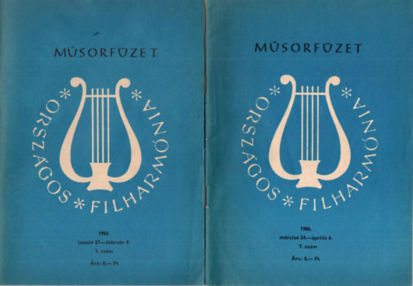 Pndi Marianne - 2 db msorfzet  1986. 7. szm, 1986. 3. szm  ( Orszgos Filharmnia 1986. Janur 27.- februr 9., 1986. mrcius 24-prilis 6. )