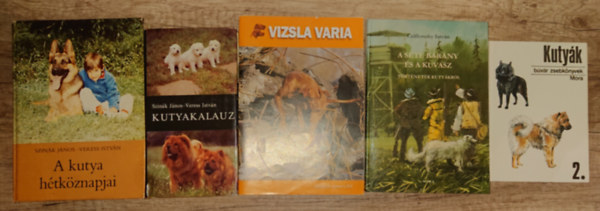 Szin�k J�nos-Veress Istv�n Czifferszky Istv�n - 4 k�nyv a kuty�kr�l aj�nd�kf�zettel a vizsl�kr�l: A kutya h�tk�znapjai, Kutyakalauz, A sete b�r�ny �s a kuvasz, Kuty�k 2.