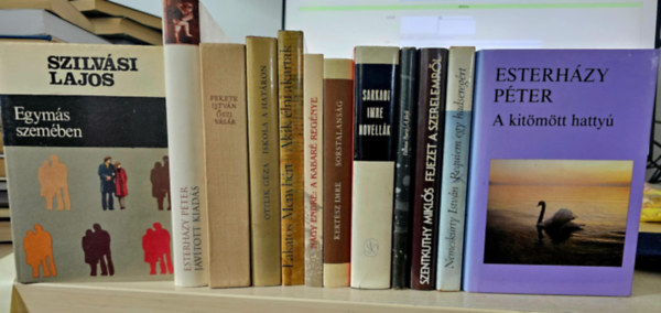 Szilvsi Lajos, Fekete Istvn, Ottlik Gza, Lakatos Menyhrt, Sarkadi Imre, Kertsz Imre, Nagy Endre, Nemeskrty  Istvn, Szentkuthy MIkls, Palotai Boris Esterhzy Pter - 12db magyar irodalmi m, KNYVMENT AJNLAT: Javtott kiads+ Kitmtt hatty+ Egyms szemben+ szi vsr+ Iskola a hatron+ Akik lni akartak+ Sarkadi novellk+ Sorstalansg+ A kabar regnye+ Requiem egy hadseregrt+ Fejezet a