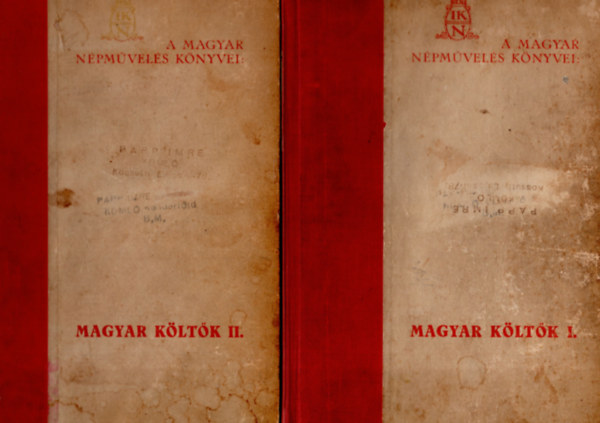 Zlinszky Aladár szerk. - Magyar költők - Szemelvények hétszáz esztendő dalterméséből I.-II.