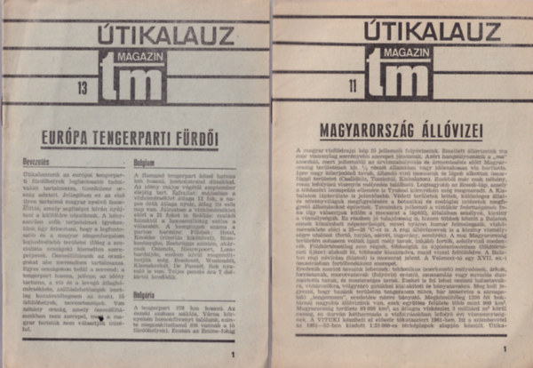 Farkas Péter - 5 db Útikalauz magazin Tm 11., 13., 20., 29., 30. számok