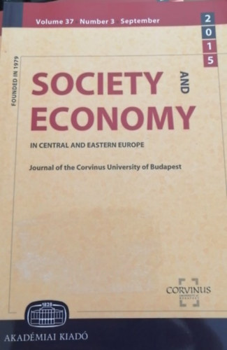 Cski Csaba  (szerk.) - Society and economy in central and eastern Europe 2015/3