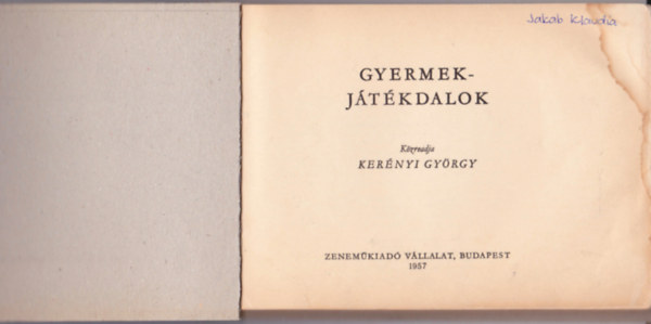 Kernyi Gyrgy - Gyermekjtkdalok