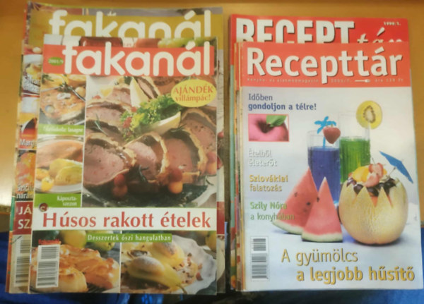 15 db gasztro újság (Recepttár, fakanál vegyesen)