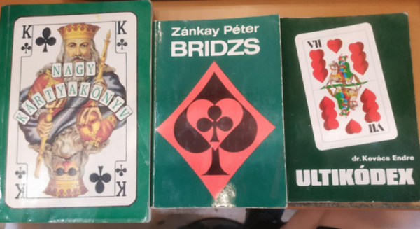 Dr. Kovcs Endre, Znkay Pter, dr Berend Mihly - 3 db nagy krtyaknyv + Bridzs + Ultikdex