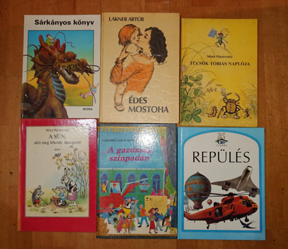 Lányiné Garai Katalin, Lakner Artúr Mihail Pljackovszkij - 6 nagyalakú klasszikus gyerekkönyv: Sárkányoskönyv, A sün, akit meg lehetett simogatni, A gazdaság színpadán, Repülés, Tücsök Tóbiás naplója, Édes mostoha