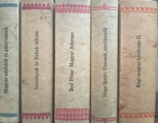 T�bb szerz� - Magyar h�rmond� k�nyvcsomag (5 darab) Hatvanhat cs�fos gajd; Asszonyok �s f�rfiak t�k�re; Magyar Athenas; Uracsok, arszl�nn�k; R�gi magyar levelest�r