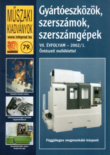 Dr. Lock Lszln, Novk Gyrgy Pl Sipos Sndor - Gyrteszkzk, szerszmok, szerszmgpek - Mszaki Kiadvnyok 79. VII. vf. 2002/1.