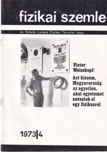 Marx Gyrgy - Fizikai szemle 1973/4