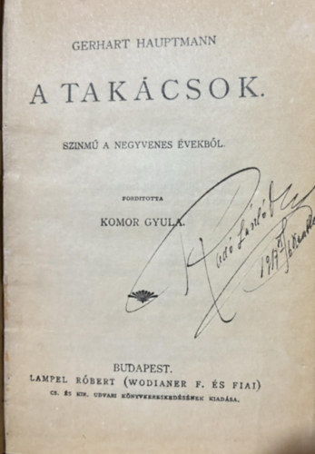Gerhart Hauptman - A takácsok